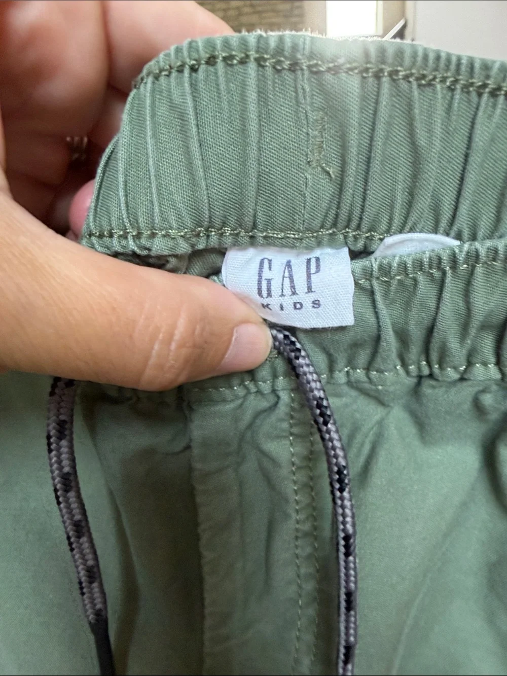 GAP Kids Small Olive Green Drawstring Jogger Pants